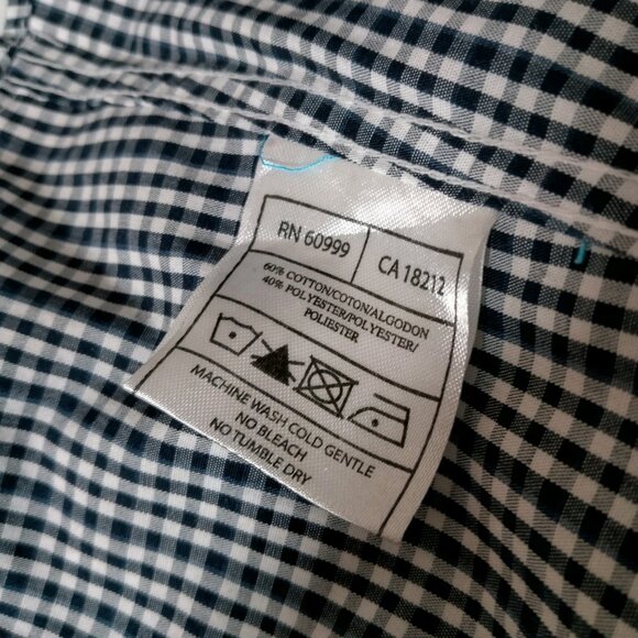 WVU Mountaineers Shirt Men L Button Down Blue Gingham West Virginia University - Picture 9 of 15